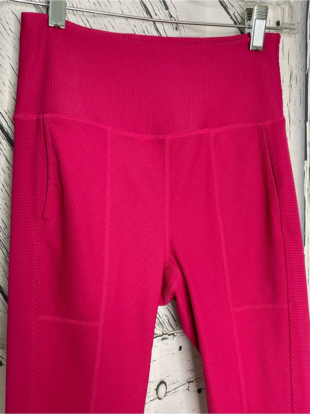 Free People Movement Leggings Ribbed Raspberry Pink S - Picture 3 of 9